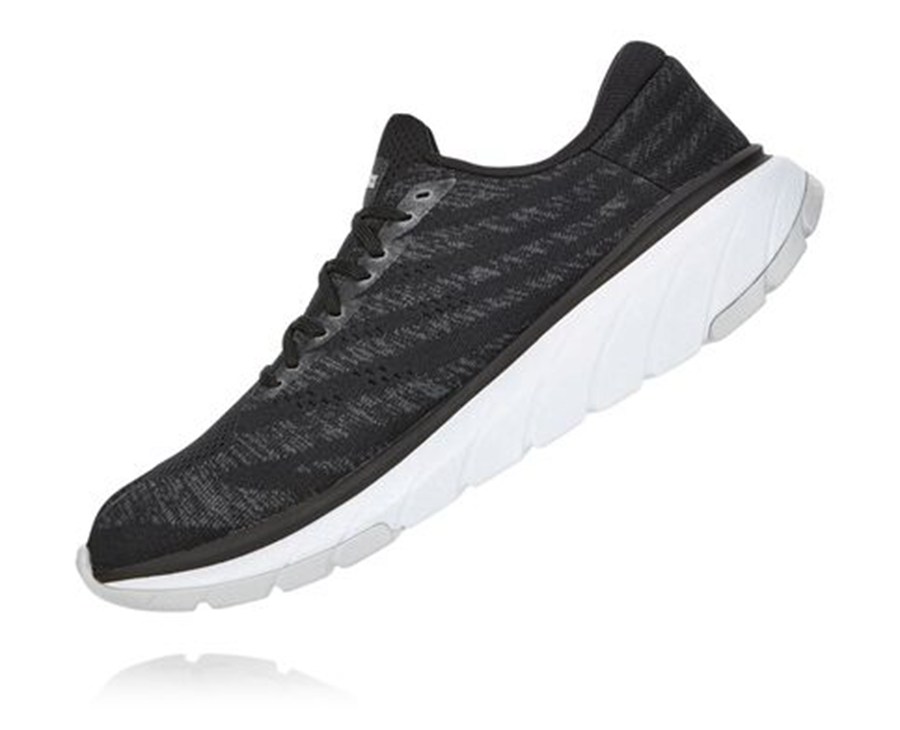 Hoka One One Mens Running Shoes - Cavu 3 - Black/White - SBWJ24875